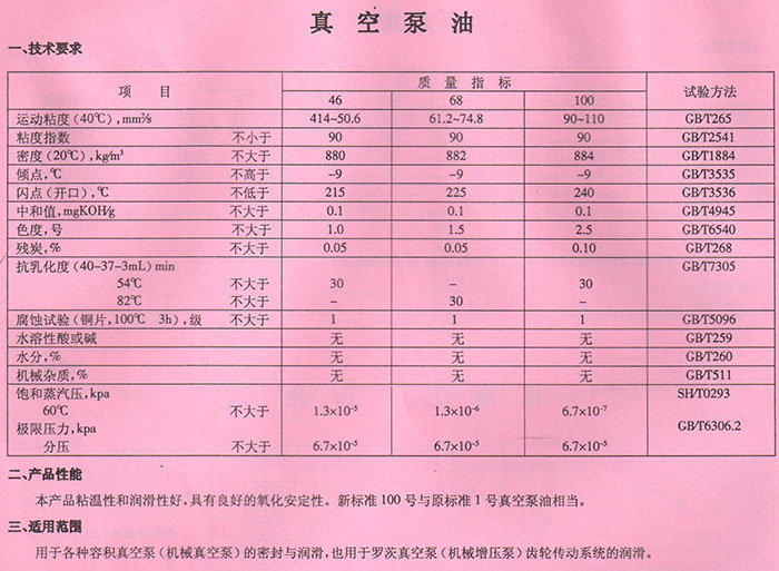 100號真空泵油